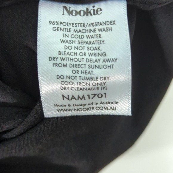 Nookie Manhattan Black Cutout Front Collar‎ Bodycon Midi  Dress | NWT | XS - Picture 9 of 12